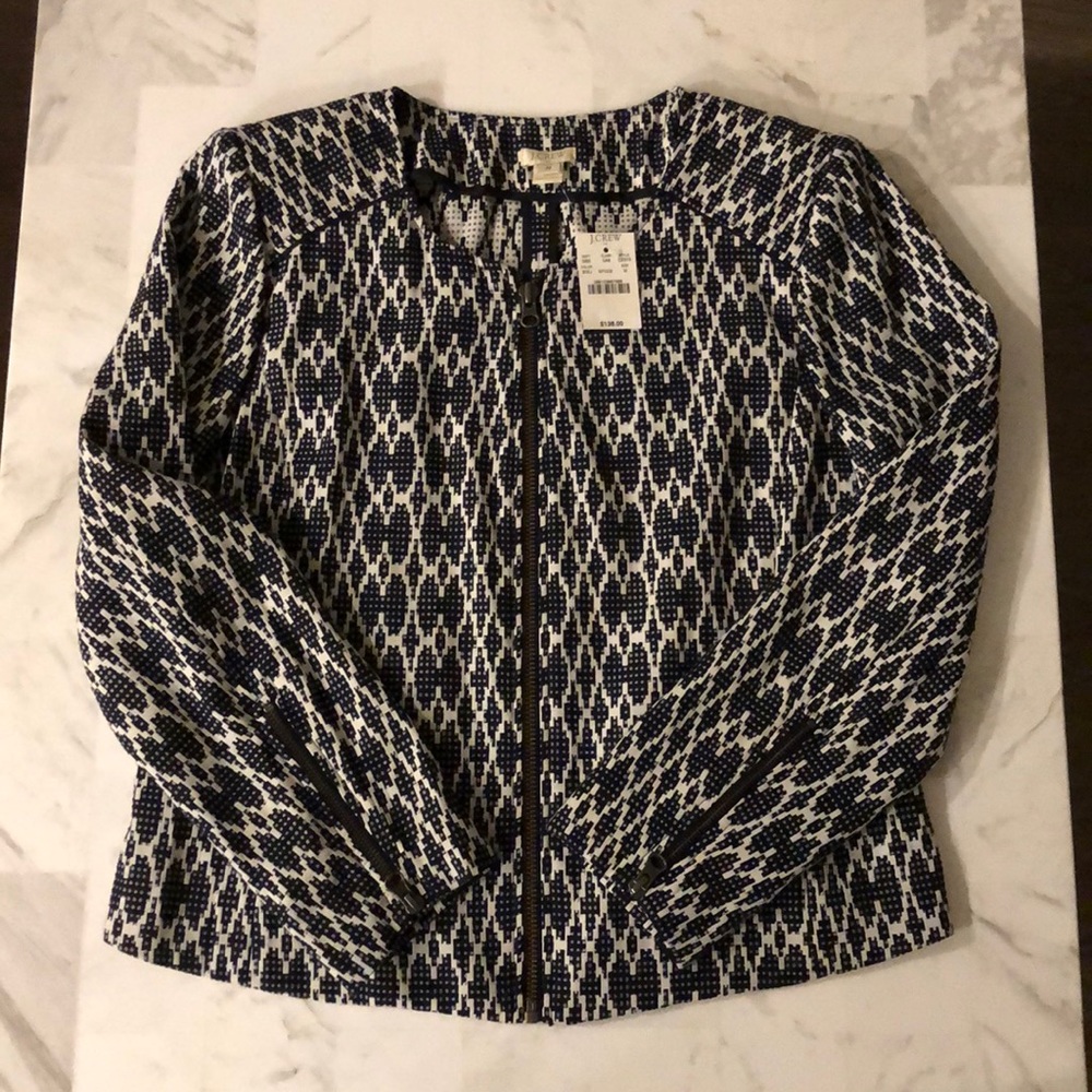 J. Crew Jacquard Print Jacket